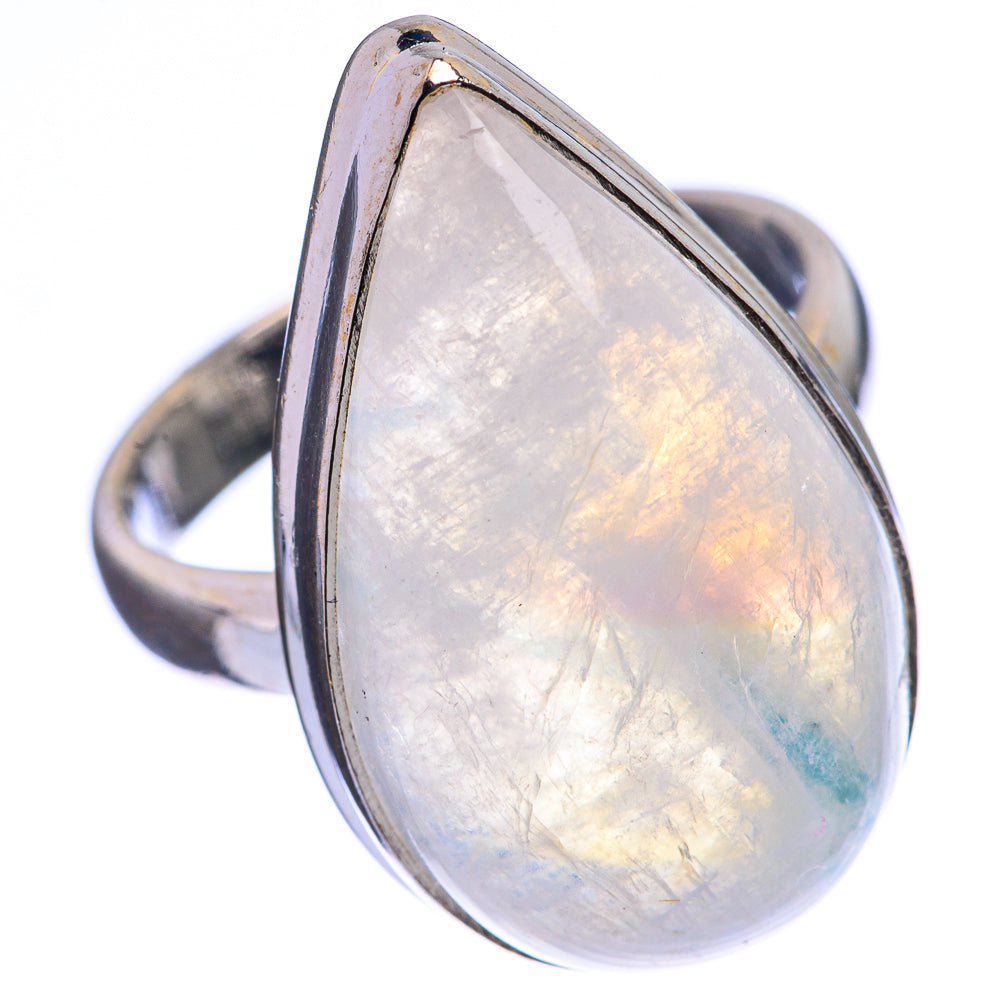 Rainbow Moonstone Ring Size 7.25 (925 Sterling Silver) R142854