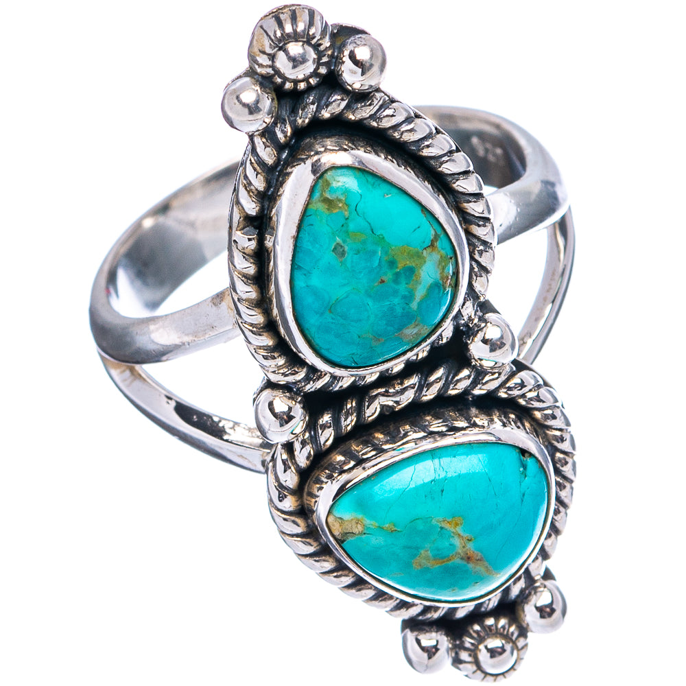 Native Style Mohave Turquoise Ring Size 7 (.925 Sterling Silver)