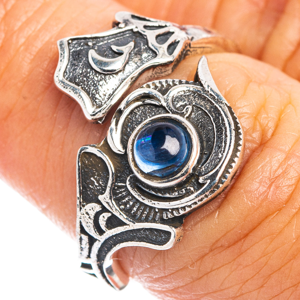 Kyanite Dainty Ring Size 6 Adjustable (.925 Sterling Silver)