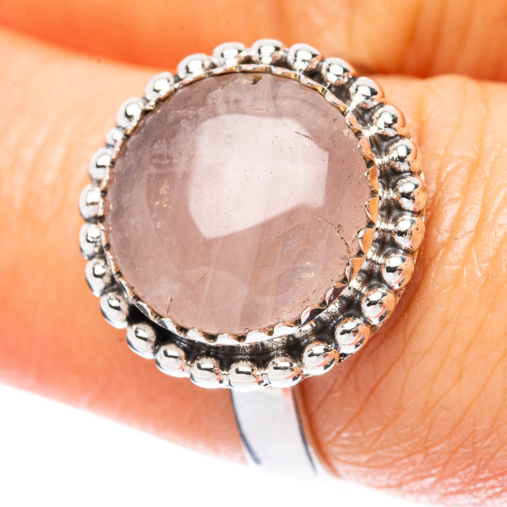Rose Quartz Ring Size 7.5 (925 Sterling Silver) R3958