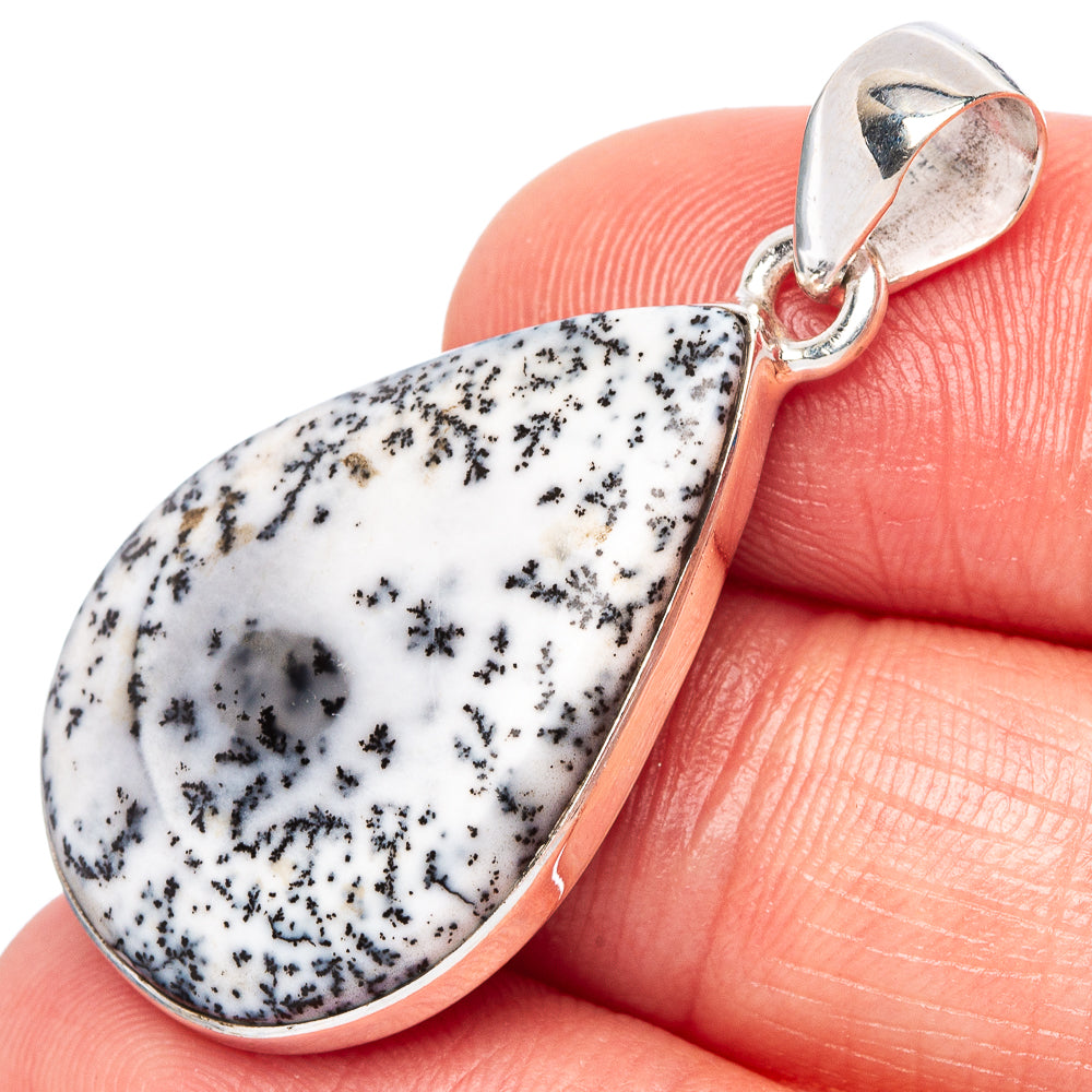 Dendritic Opal Pendant 1 1/2" (925 Sterling Silver) P43064