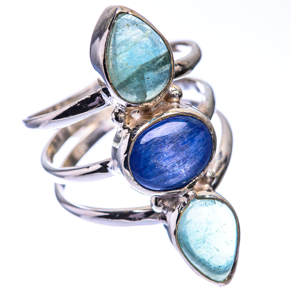 Kyanite, Blue Fluorite Ring Size 8 (925 Sterling Silver) R140673