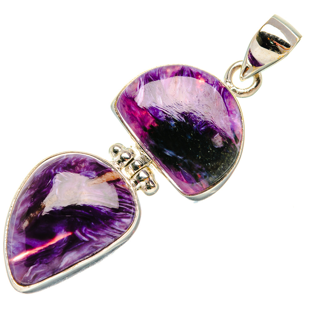Charoite Pendant 2" (925 Sterling Silver) PD38032