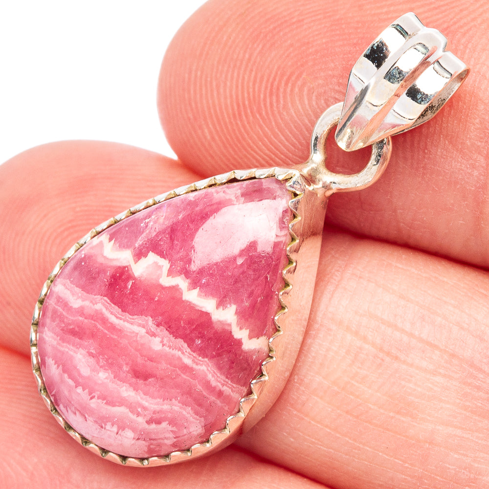 Rhodochrosite Pendant 1 1/4" (925 Sterling Silver) P44403