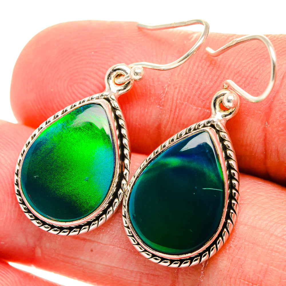 Aura Opal Earrings 1 1/2" (925 Sterling Silver) EARR432083