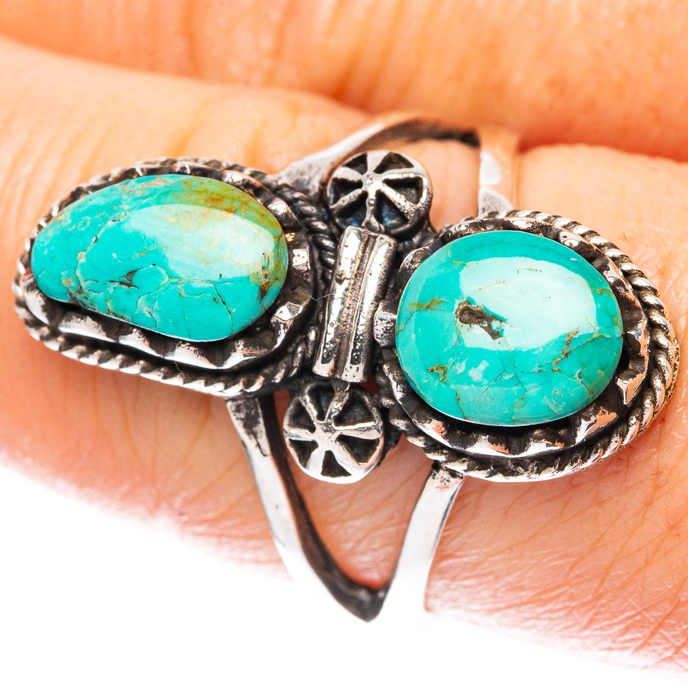 Rare Arizona Turquoise Ring Size 7.75 (925 Sterling Silver) R3095