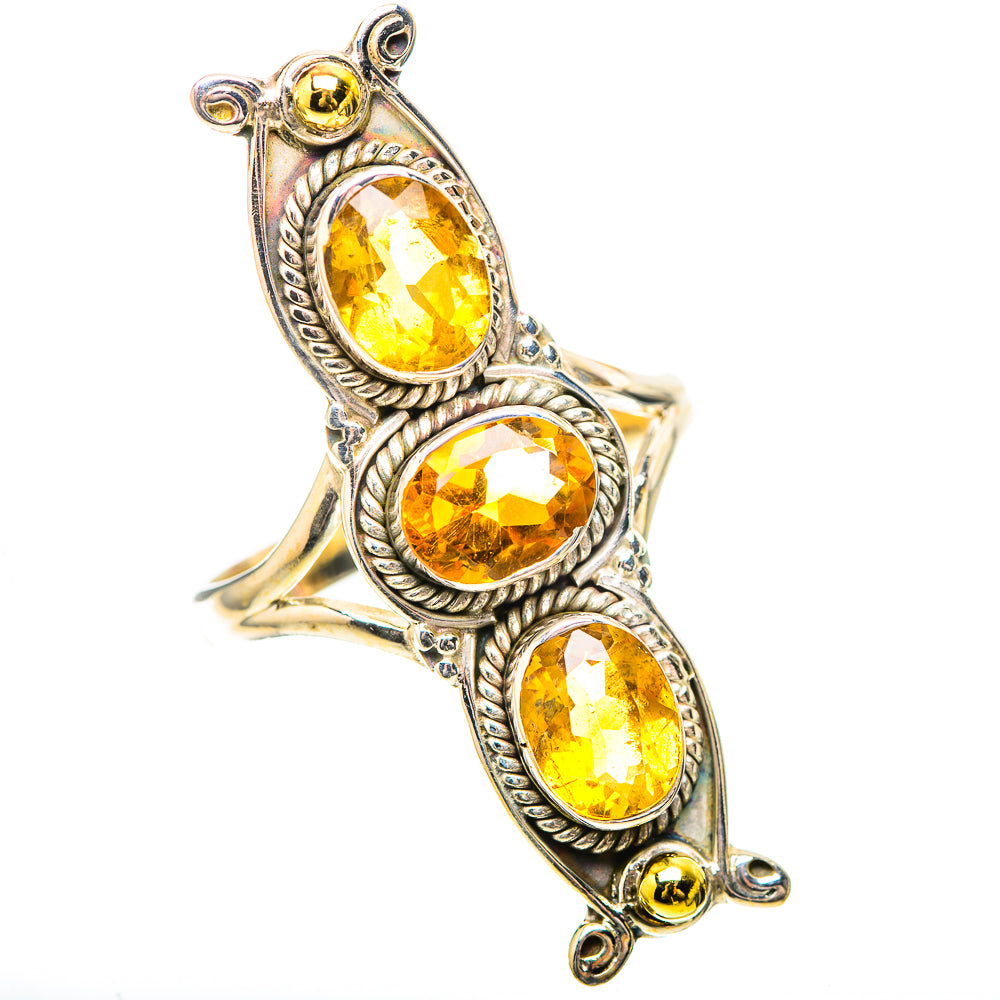 Large Faceted Citrine 925 Sterling Silver Ring Size 10.75 (925 Sterling Silver) RING139669