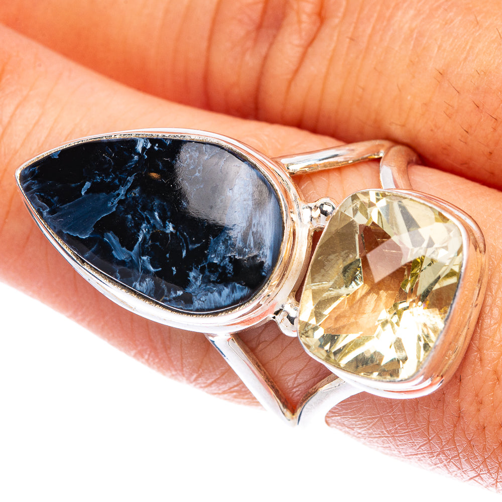 Large Pietersite, Citrine Ring Size 8.25 (925 Sterling Silver) R145302