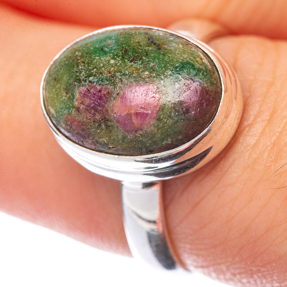 Ruby Fuchsite Ring Size 7.5 (925 Sterling Silver) R145116