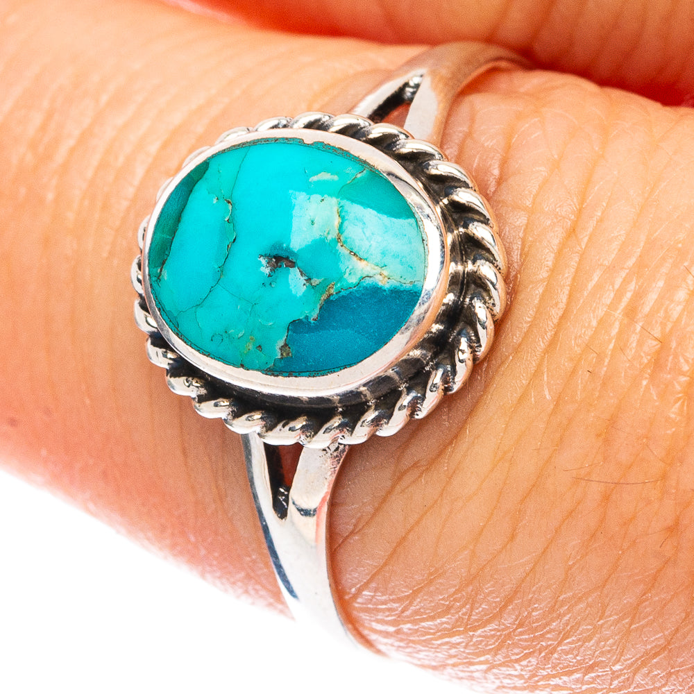 Rare Arizona Turquoise Ring Size 7.75 (925 Sterling Silver) R4947