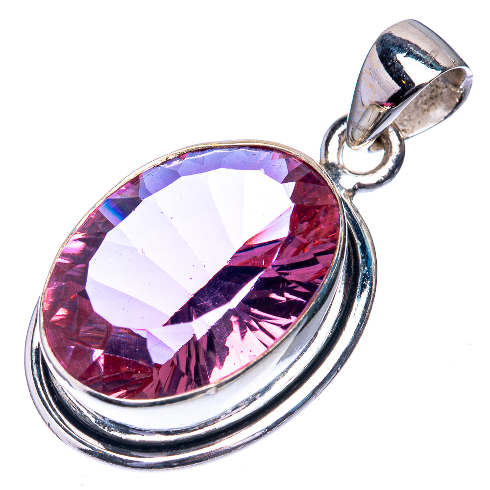 Faceted Color Change Alexandrite (Lab.) Pendant 1 1/4" (925 Sterling Silver) P39306