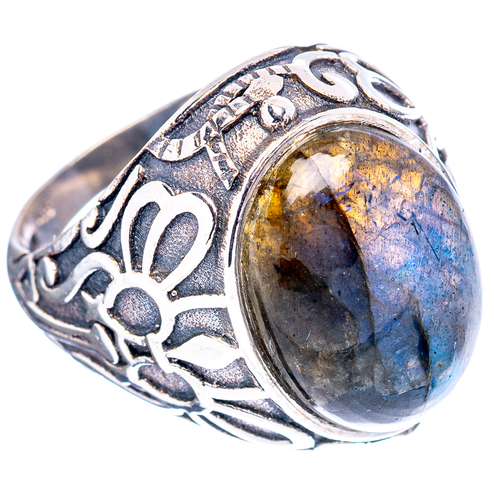Labradorite Filigree Style Ring Size 6.75 (.925 Sterling Silver)