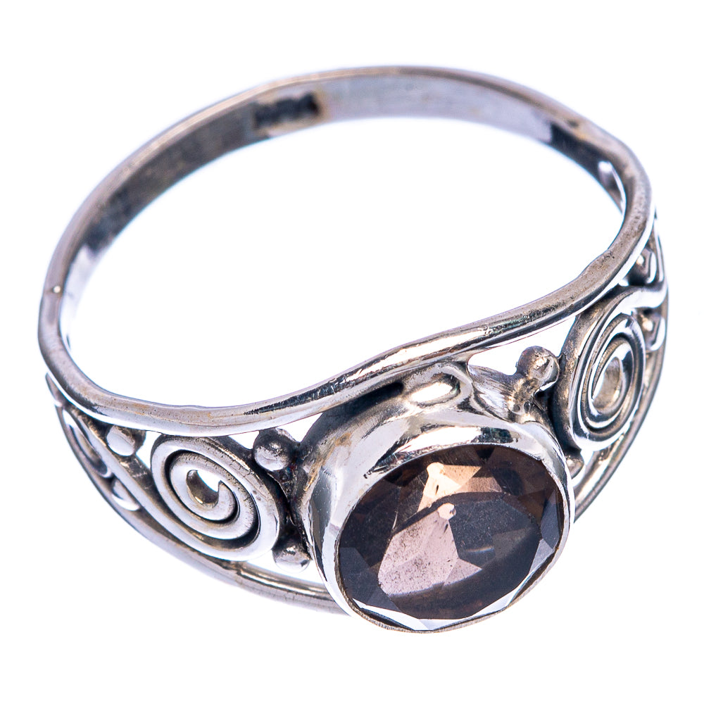 Smoky Quartz Dainty Ring Size 6 (925 Sterling Silver) R145686
