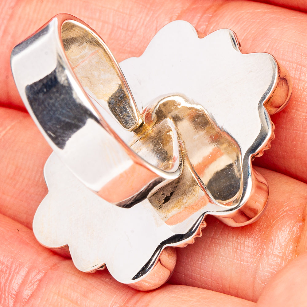 Golden Hills Turquoise Native Style, Pink Opal Ring Size 6 Adjustable (.925 Sterling Silver) Exclusive