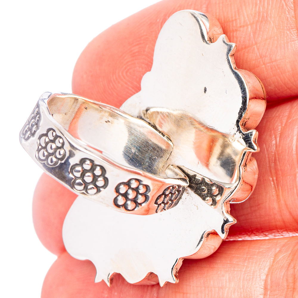 Golden Hills Turquoise Native Style Ring Size 7 Adjustable (.925 Sterling Silver) Exclusive