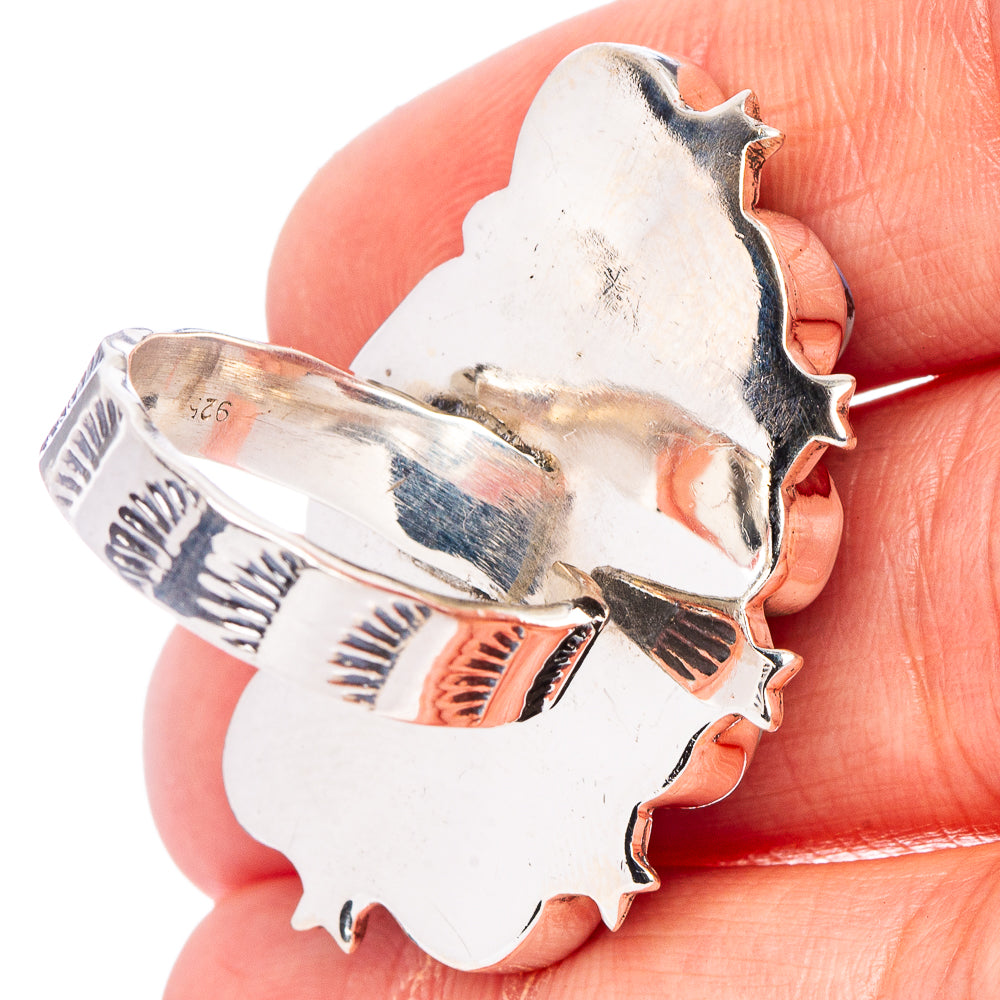 Golden Hills Turquoise Native Style Ring Size 7 Adjustable (.925 Sterling Silver) Exclusive