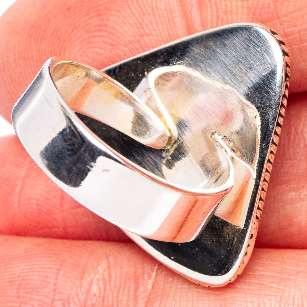 Golden Hills Turquoise Native Style Ring Size 6 Adjustable (.925 Sterling Silver) Exclusive