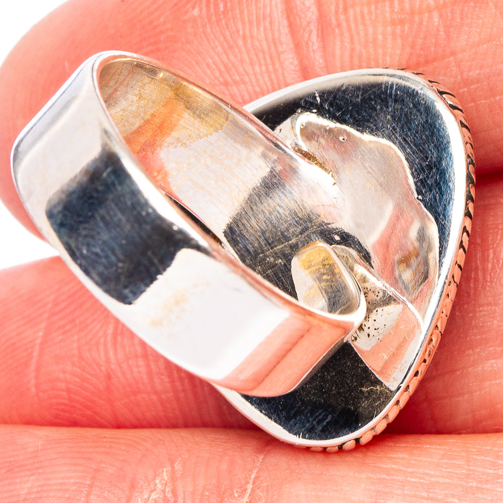 Sonoran Gold Turquoise Native Style Ring Size 7 Adjustable (.925 Sterling Silver) Exclusive