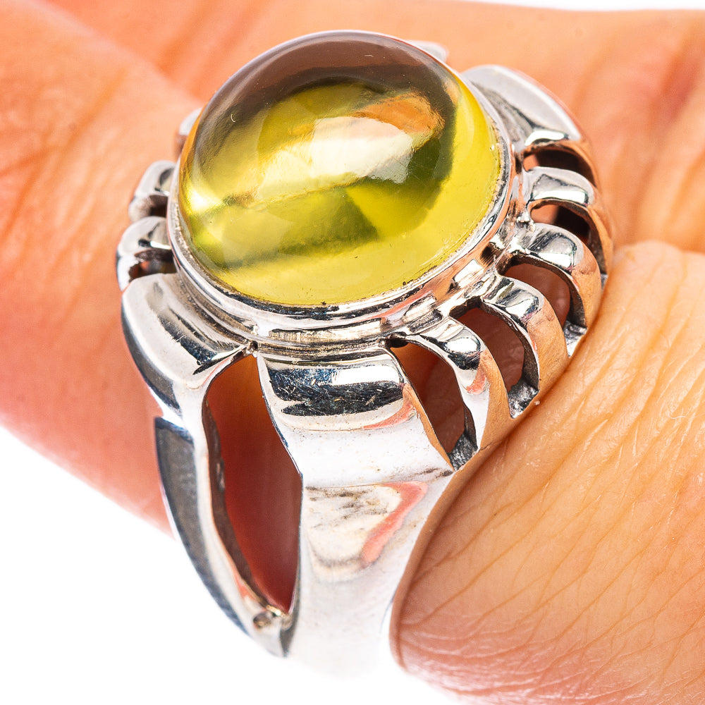 Lemon Quartz Filigree Style Ring Size 6.75 (.925 Sterling Silver)
