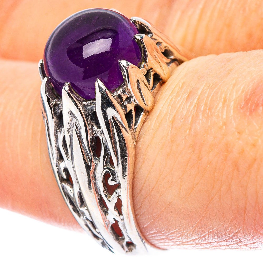 Amethyst Filigree Style Ring Size 7.75 (.925 Sterling Silver)