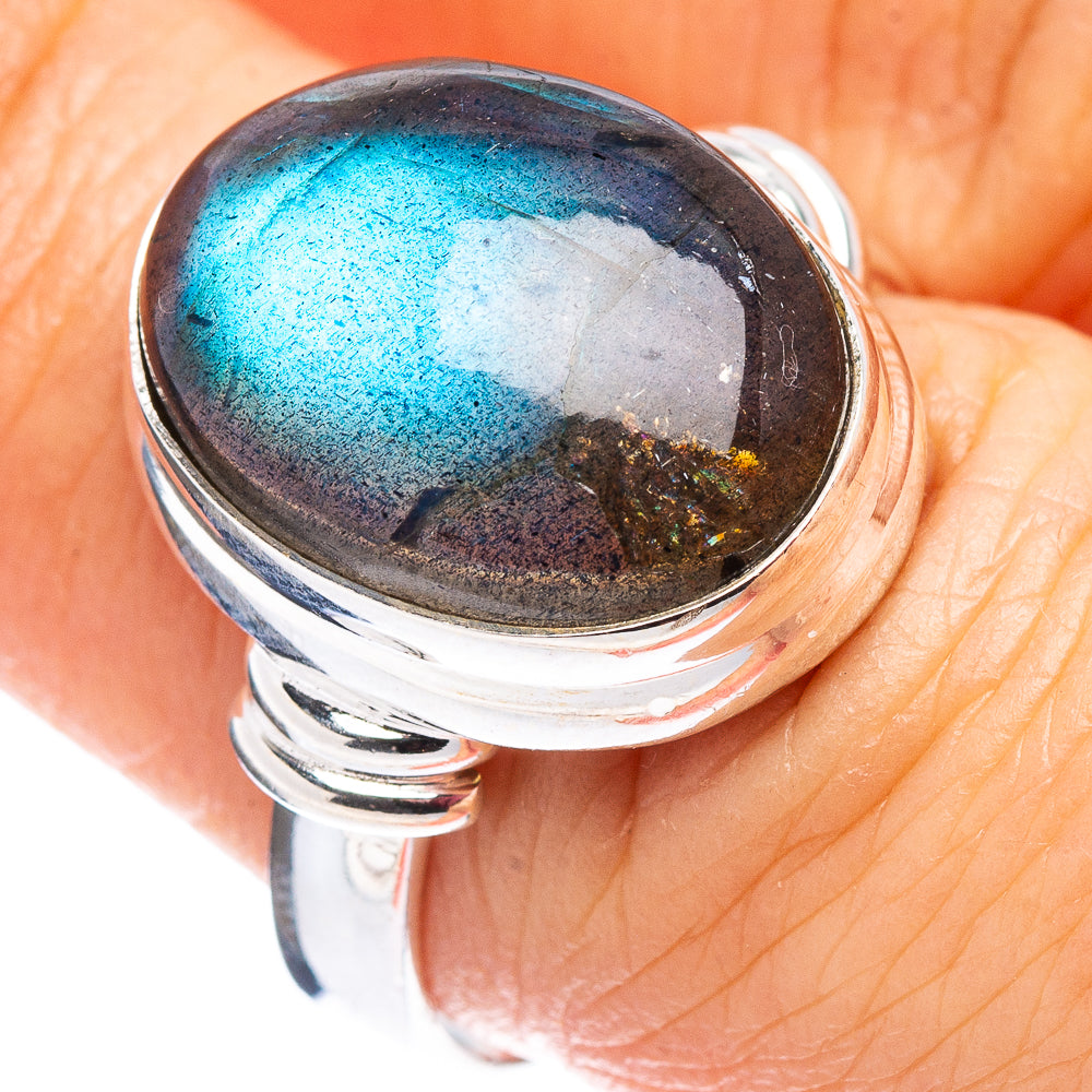 Labradorite Ring Size 7.75 (.925 Sterling Silver)