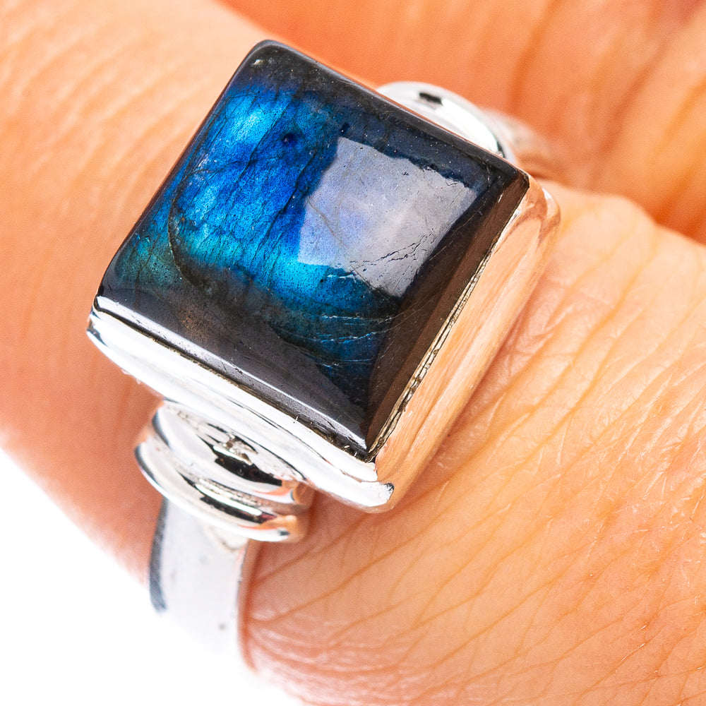Labradorite Ring Size 7.75 (.925 Sterling Silver)