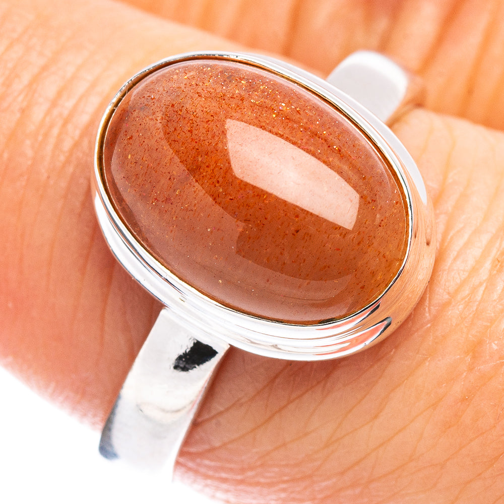 Sunstone Ring Size 7.75 (.925 Sterling Silver)
