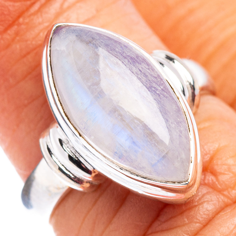 Rainbow Moonstone Ring Size 5.75 (.925 Sterling Silver)