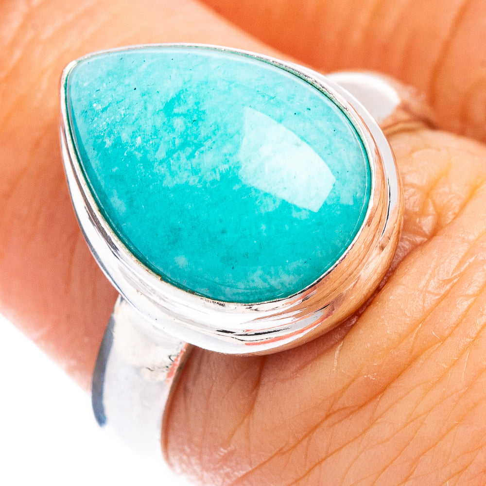 Amazonite Ring Size 6.75 (.925 Sterling Silver)