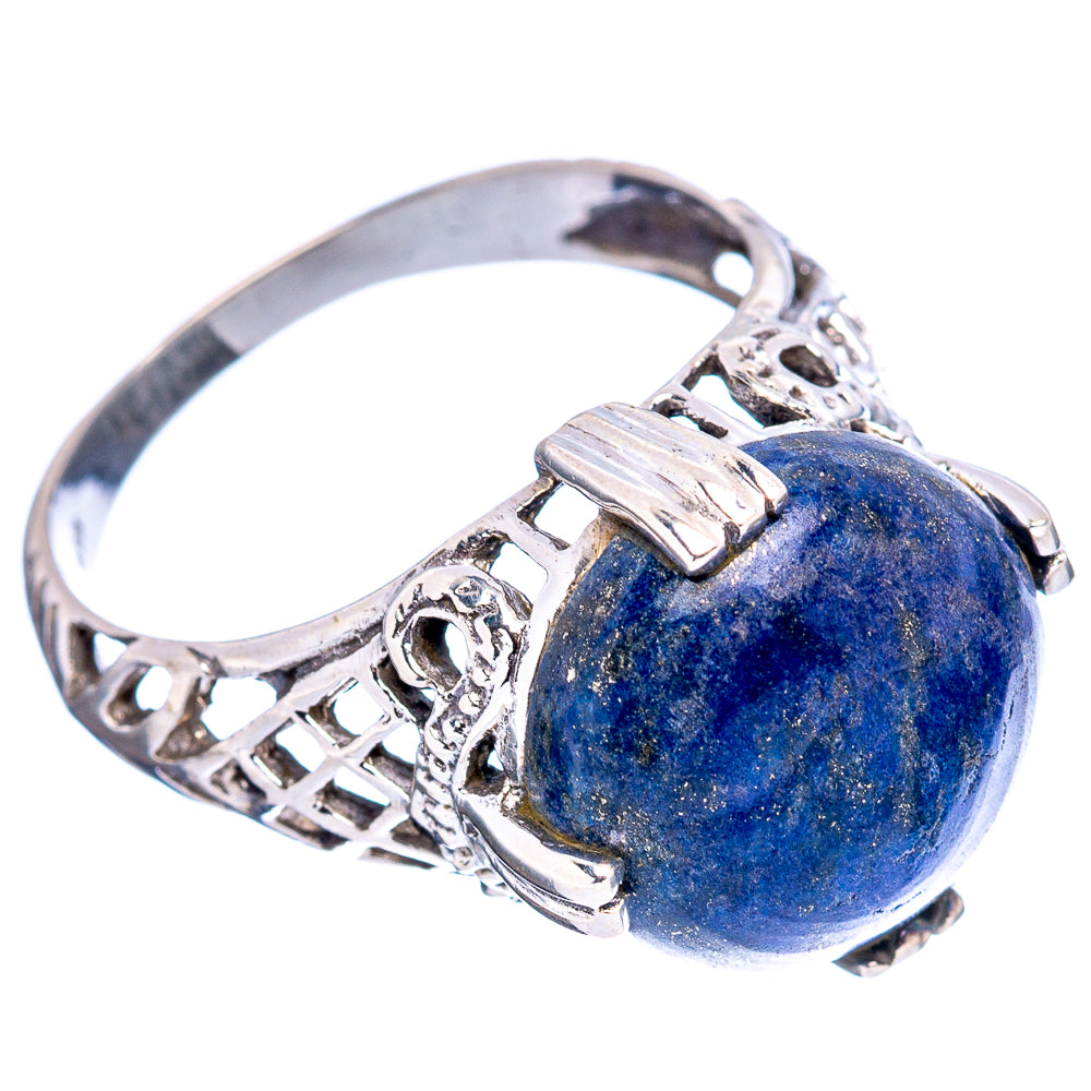 Lapis Lazuli Filigree Style Ring Size 9 (.925 Sterling Silver)