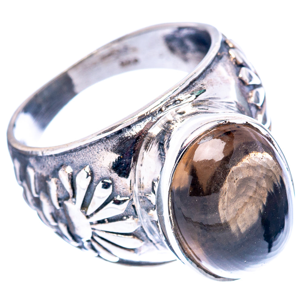 Smoky Quartz Filigree Style Ring Size 6.25 (.925 Sterling Silver)