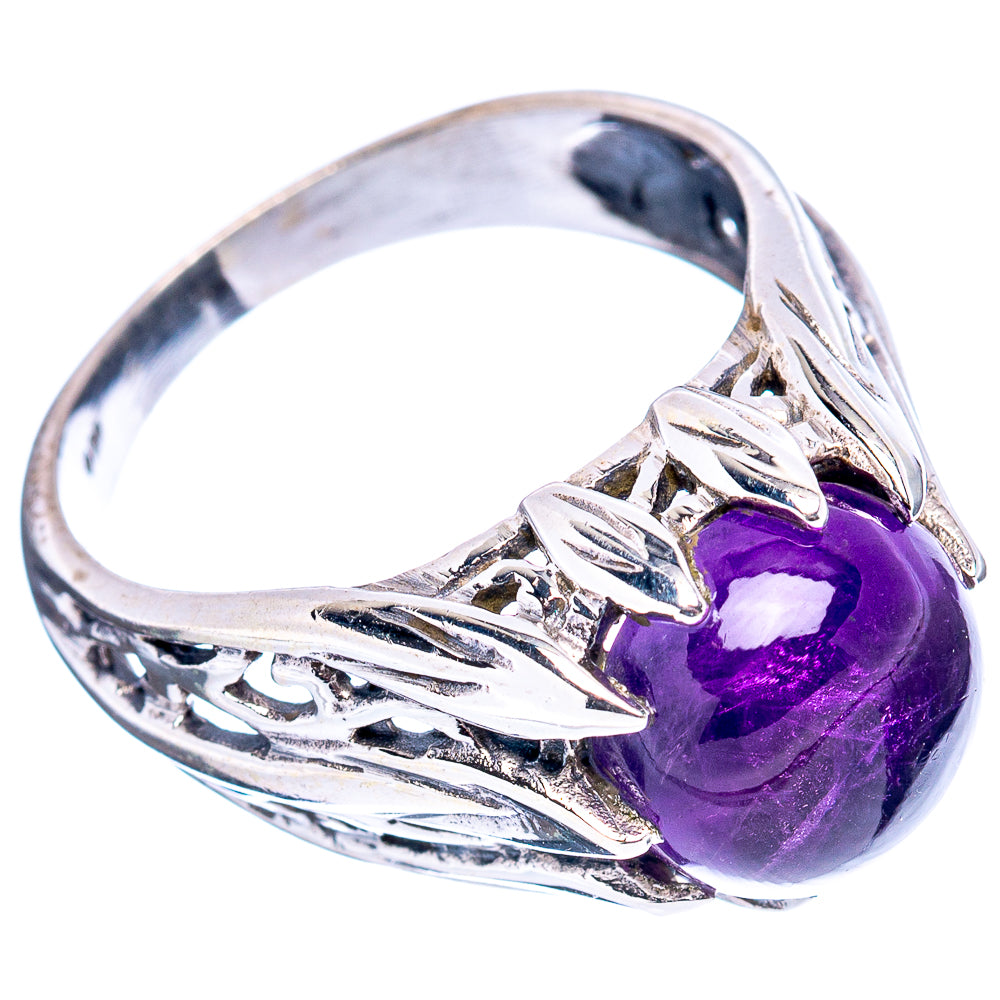 Amethyst Filigree Style Ring Size 7.75 (.925 Sterling Silver)