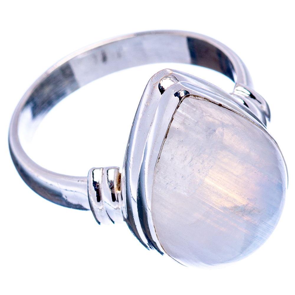 Rainbow Moonstone Ring Size 7.5 (.925 Sterling Silver)