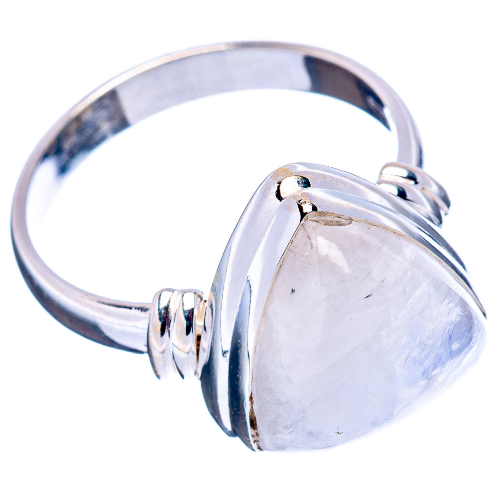 Rainbow Moonstone Ring Size 9 (.925 Sterling Silver)