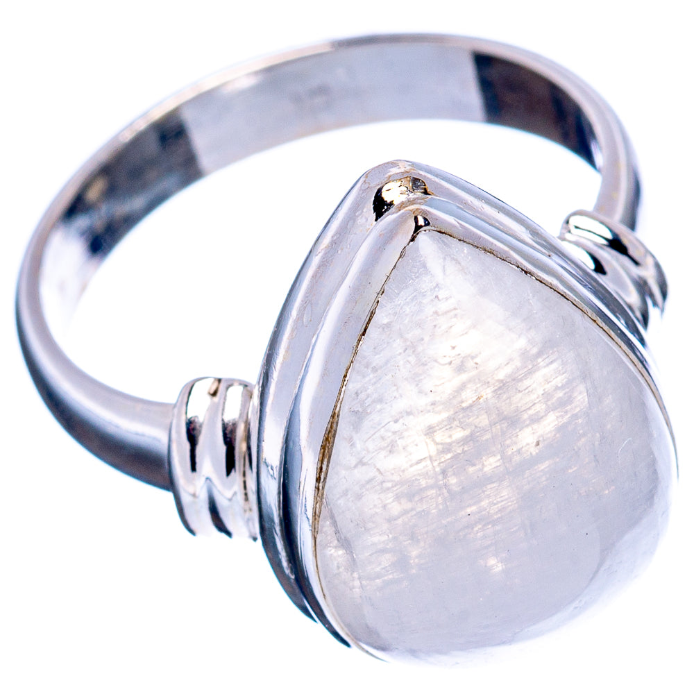 Rainbow Moonstone Ring Size 7.75 (.925 Sterling Silver)