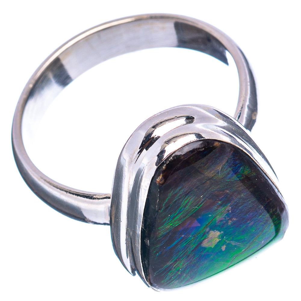 Premium Canadian Ammolite Ring Size 6.75 (.925 Sterling Silver)