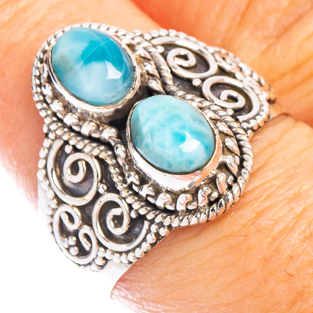Larimar Ring Size 8.5 (925 Sterling Silver) R6742
