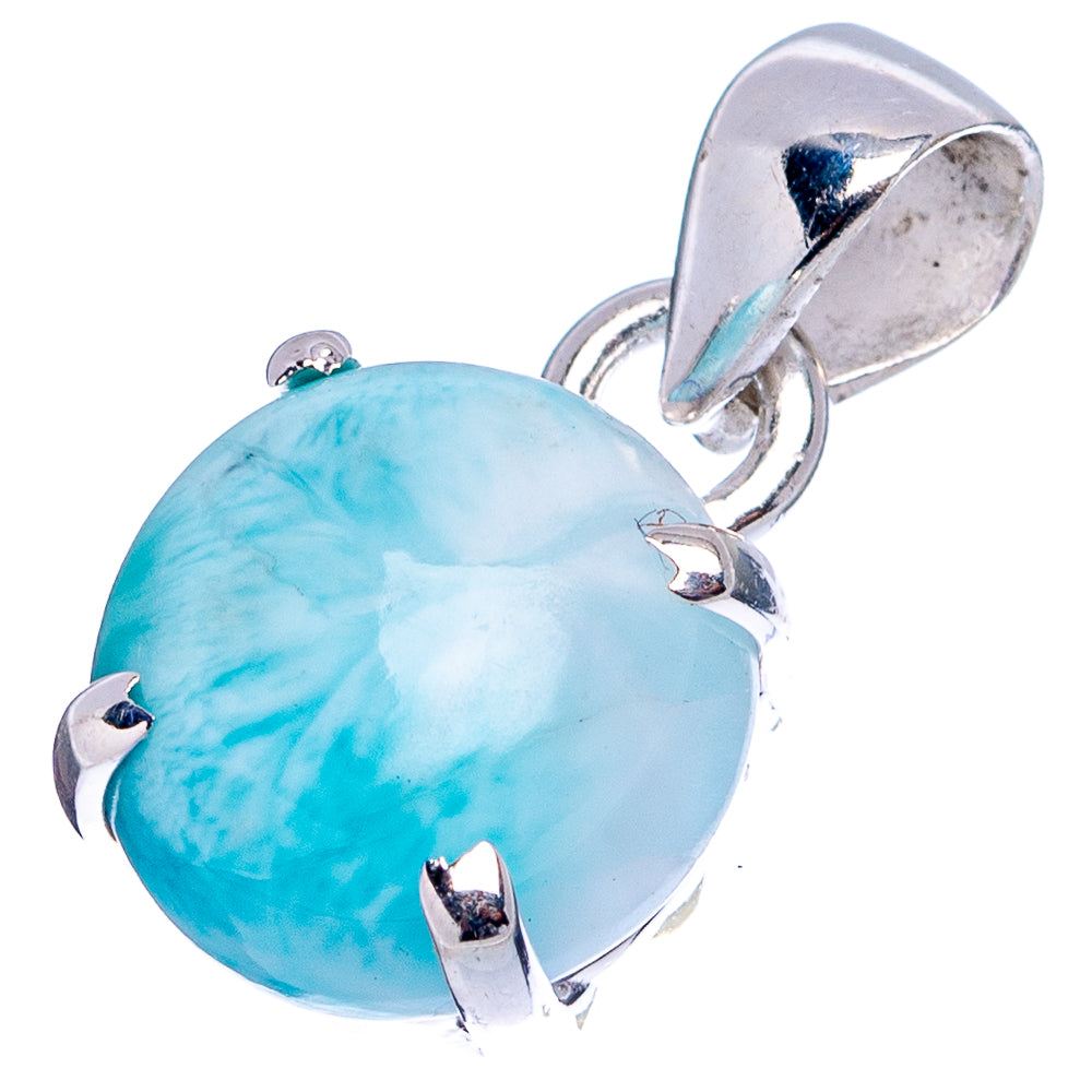 Larimar Dainty Pendant 3/4" (.925 Sterling Silver)