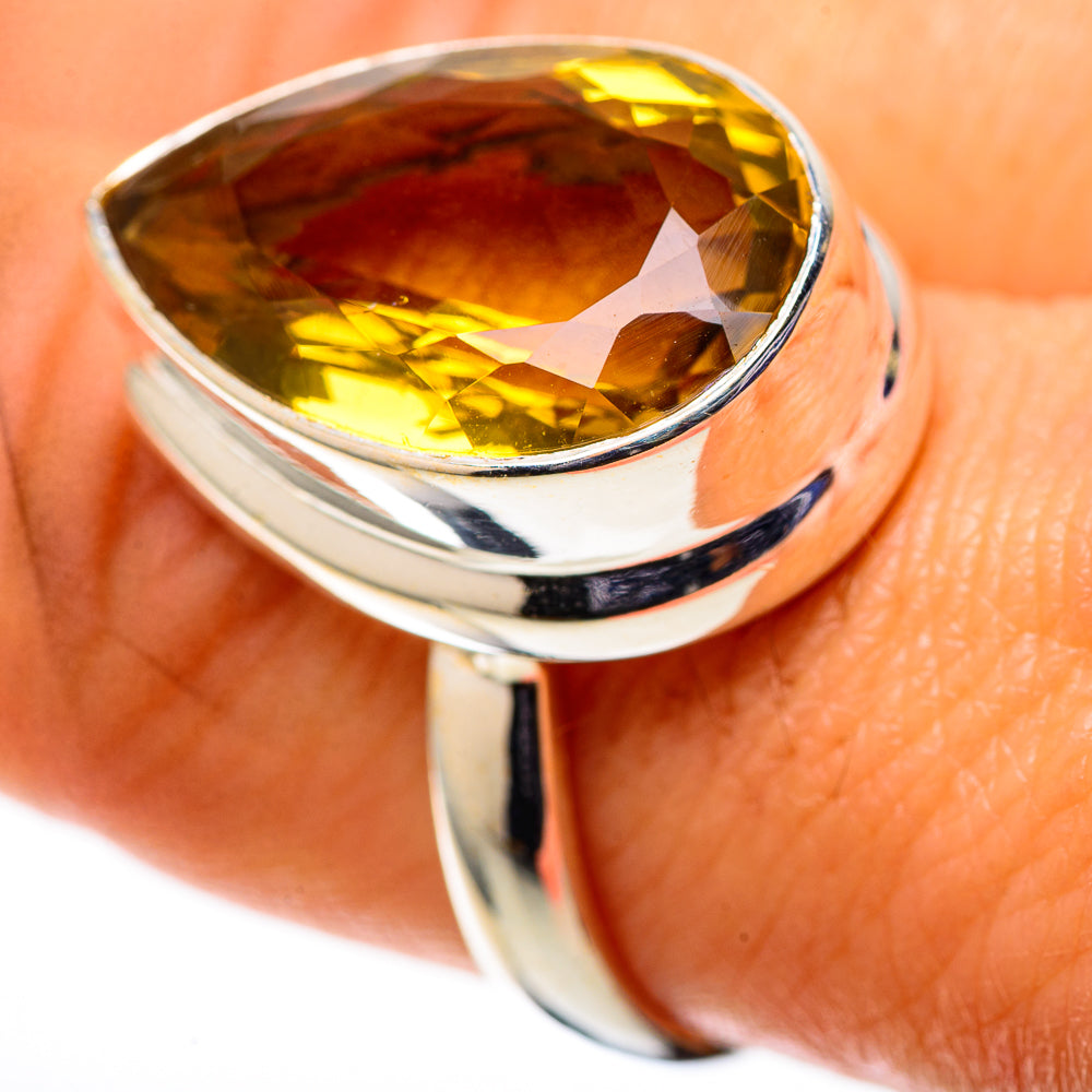 Faceted Citrine Ring Size 8.75 (925 Sterling Silver) RING138687