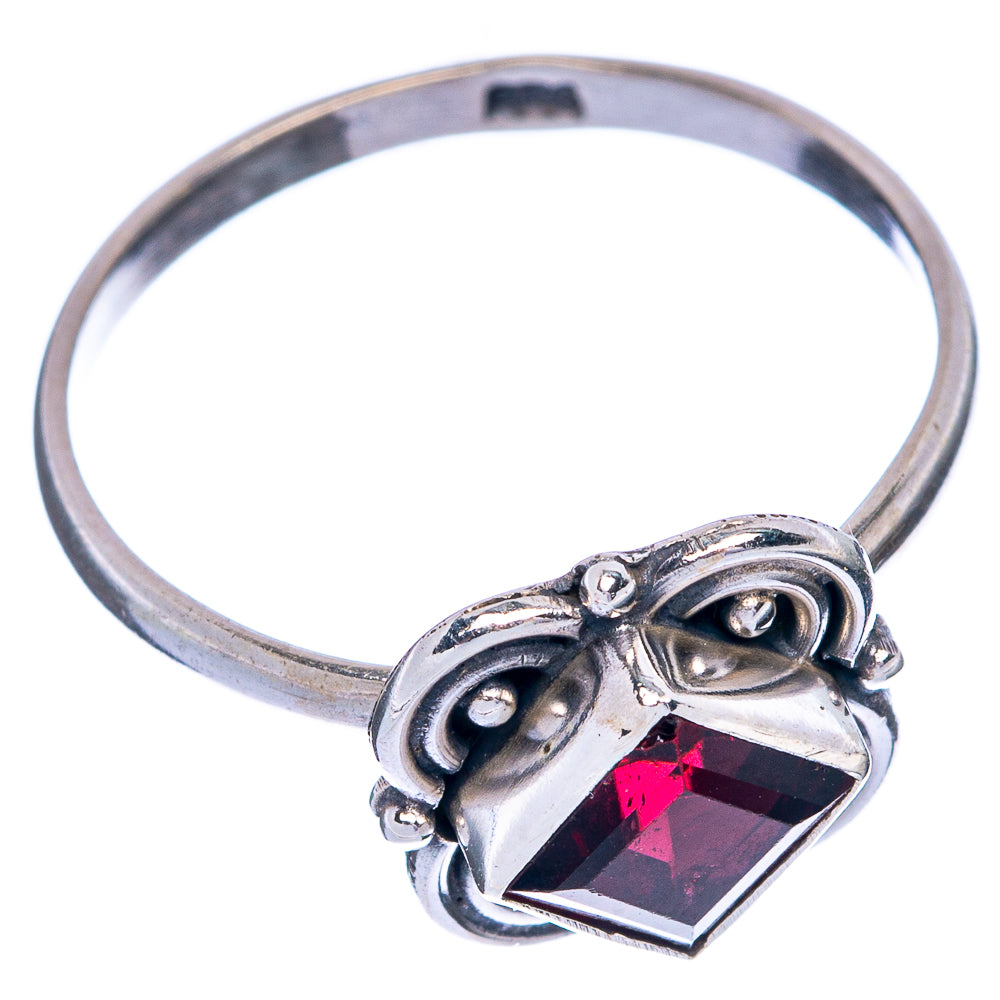 Garnet Dainty Ring Size 9.5 (925 Sterling Silver) R145356