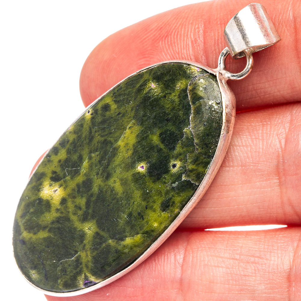 Stichtite Pendant 2 1/8" (Silver Plated)