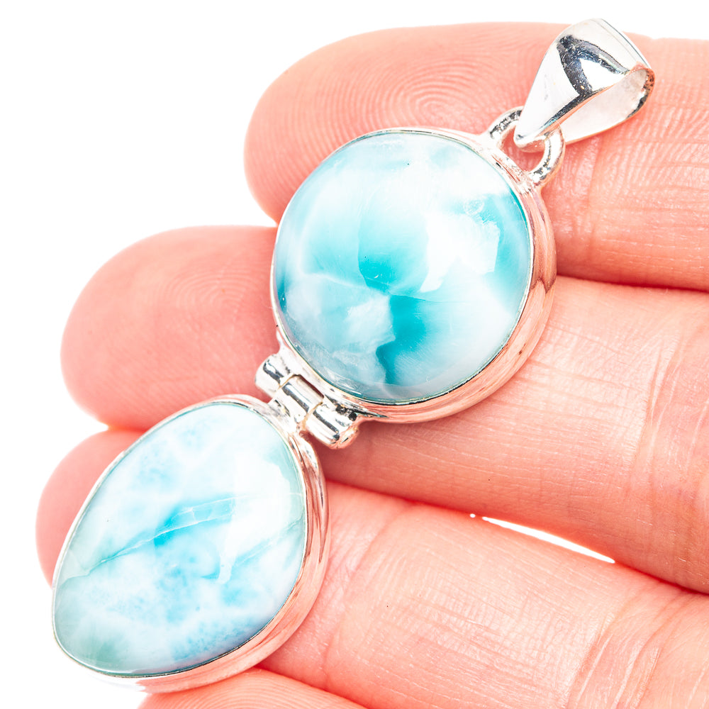 Larimar Pendant 1 7/8" (925 Sterling Silver) P39259
