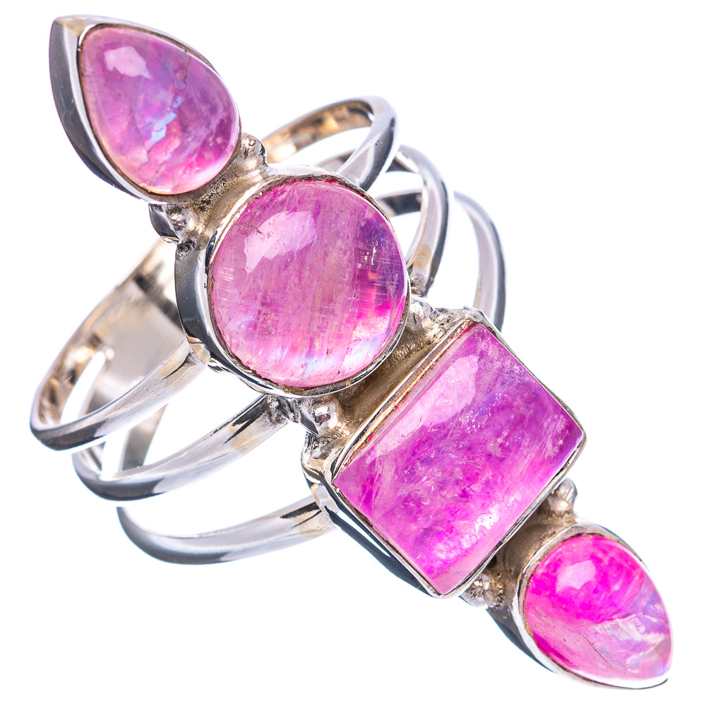Premium Pink Moonstone Ring Size 10 (.925 Sterling Silver)