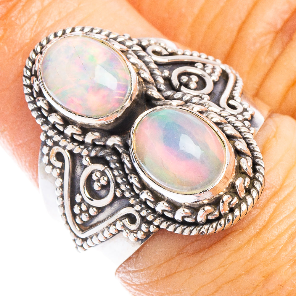 Rare Ethiopian Opal Ring Size 7.5 (925 Sterling Silver) R6727