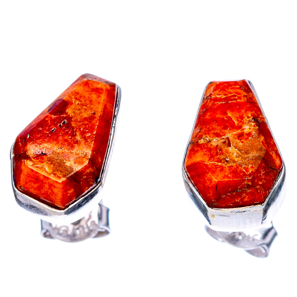 Faceted Sponge Coral Earrings 1/2" (925 Sterling Silver) E1603