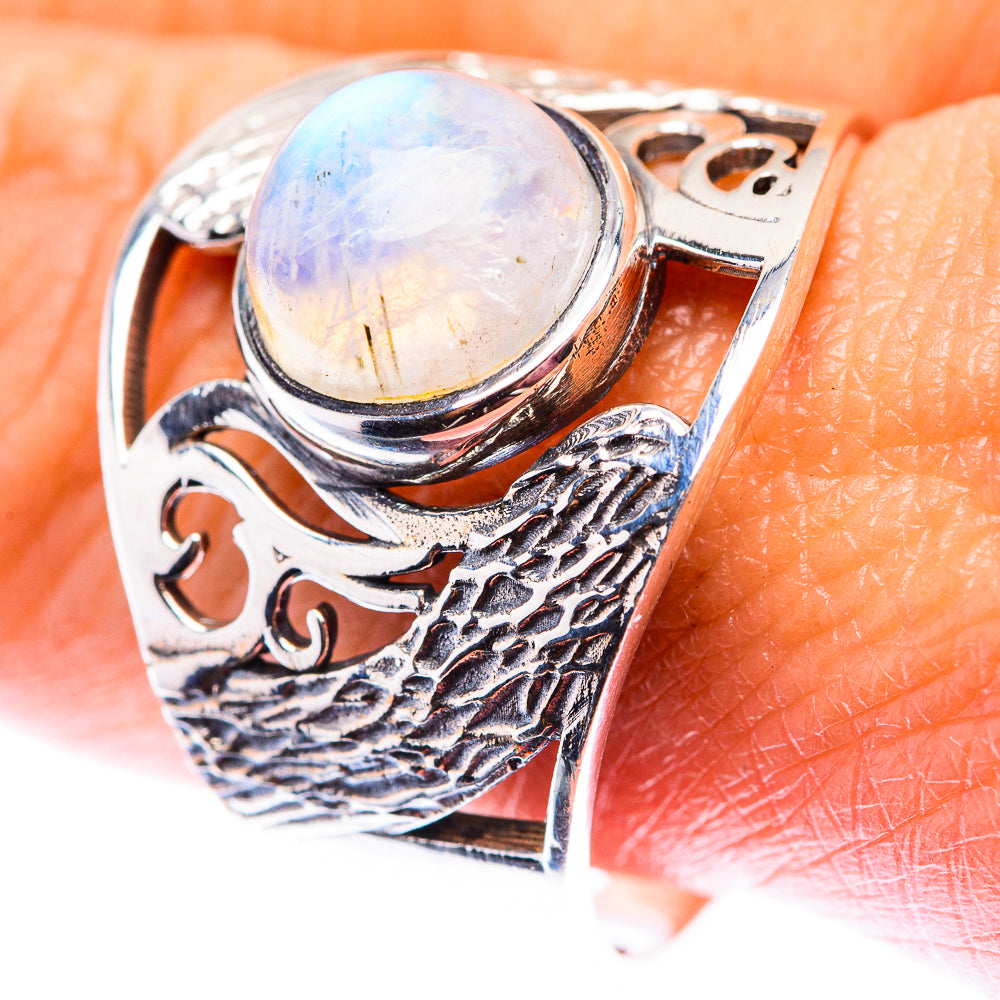 Rainbow Moonstone Ring Size 11 (925 Sterling Silver) RING140131