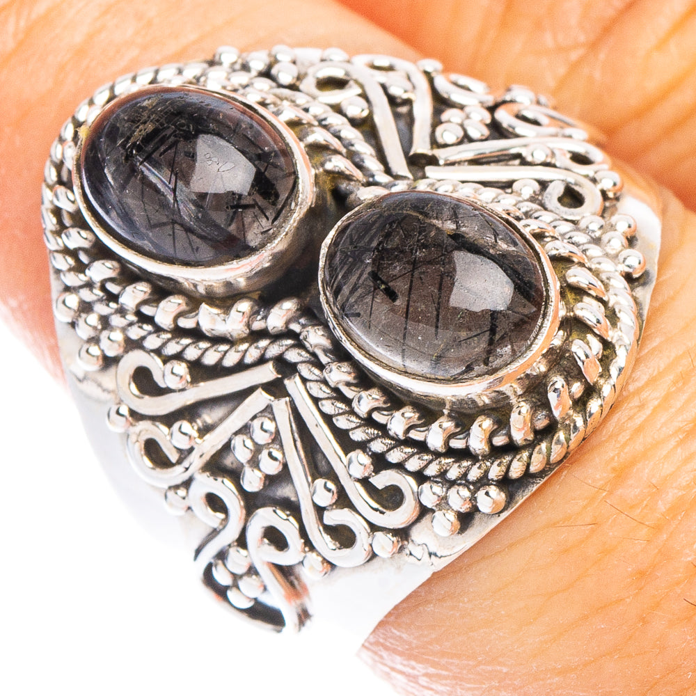 Tourmalinated Quartz Ring Size 8.25 (925 Sterling Silver) R6693