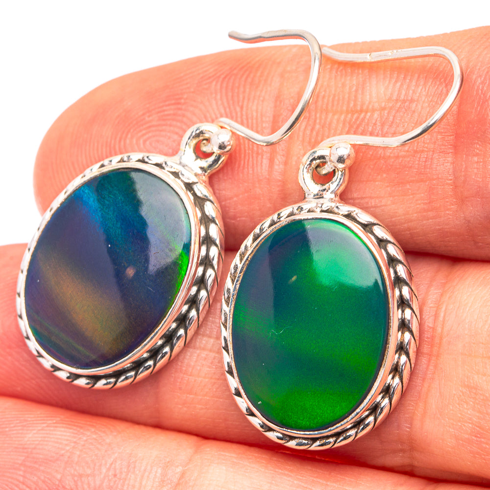 Aura Opal Earrings 1 3/8" (925 Sterling Silver) E432316
