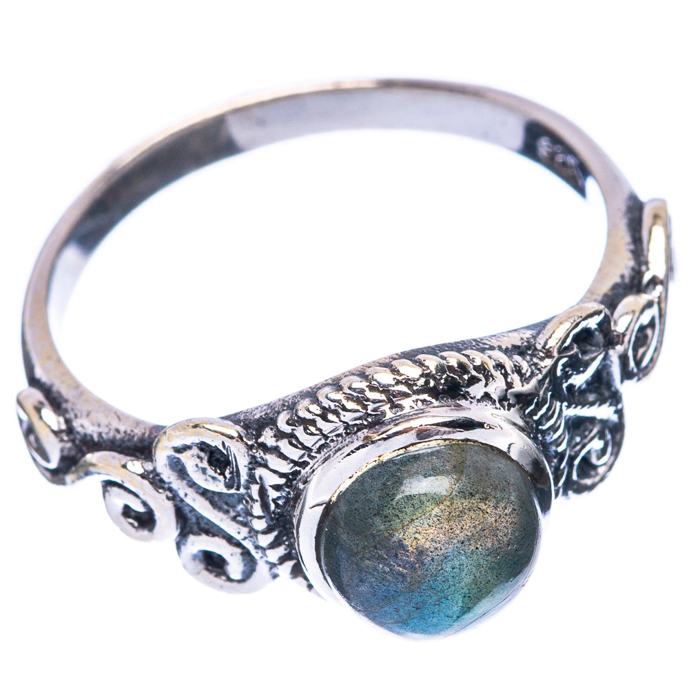 Labradorite Dainty Ring Size 7.75 (925 Sterling Silver) R5873