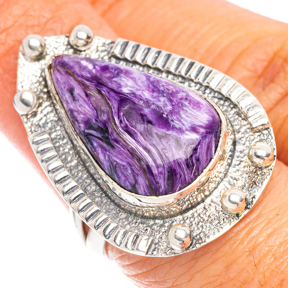 Charoite Ring Size 6.25 (925 Sterling Silver) R7085